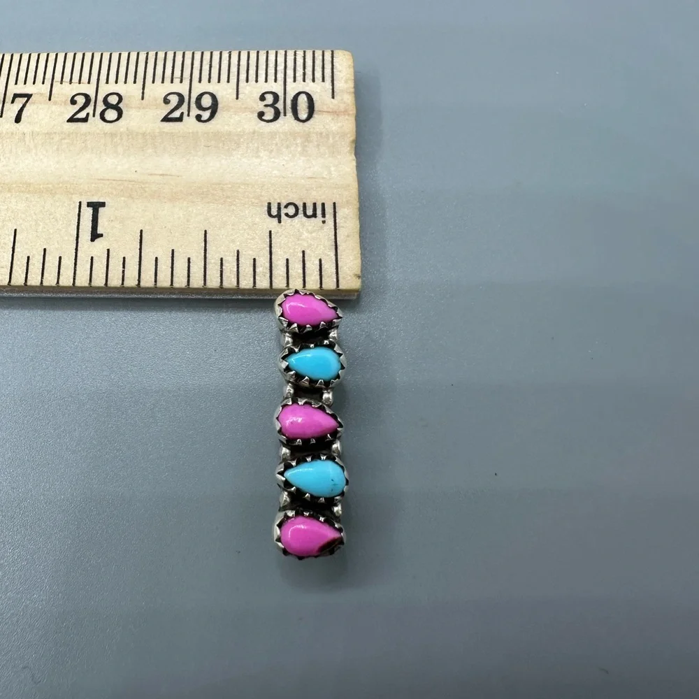 ⌚Cotton Candy Turquoise Sterling Silver 925 Watch Band Charm Handmade iWatch